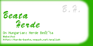 beata herde business card